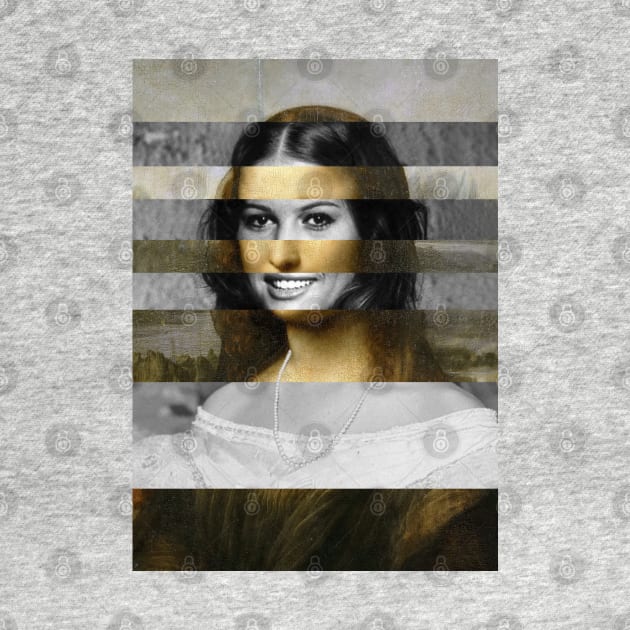 Mona Lisa by Leonardo da Vinci and Claudia Cardinale by luigi-tarini